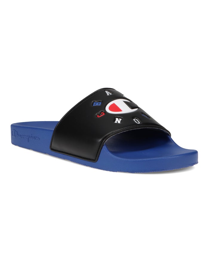 Champion Badslippers Heren - Blauw/Zwart - Ipo ( 604782-RGO )